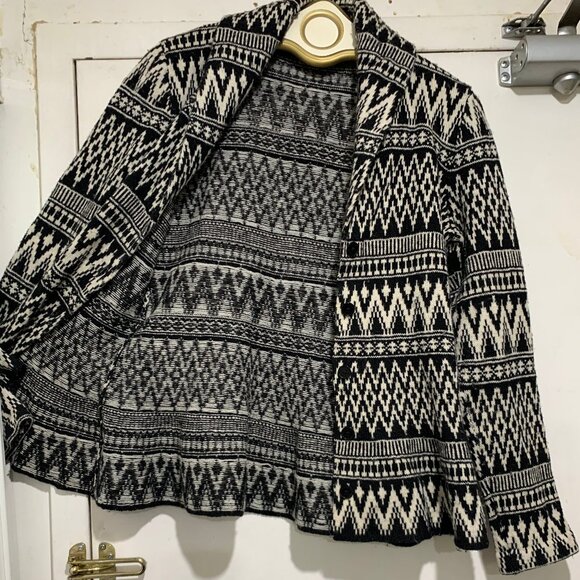 LAUREN RALPH LAUREN KNIT WOOL BLEND PRINT SHAWL SWEATERS SIZE L - Picture 14 of 15